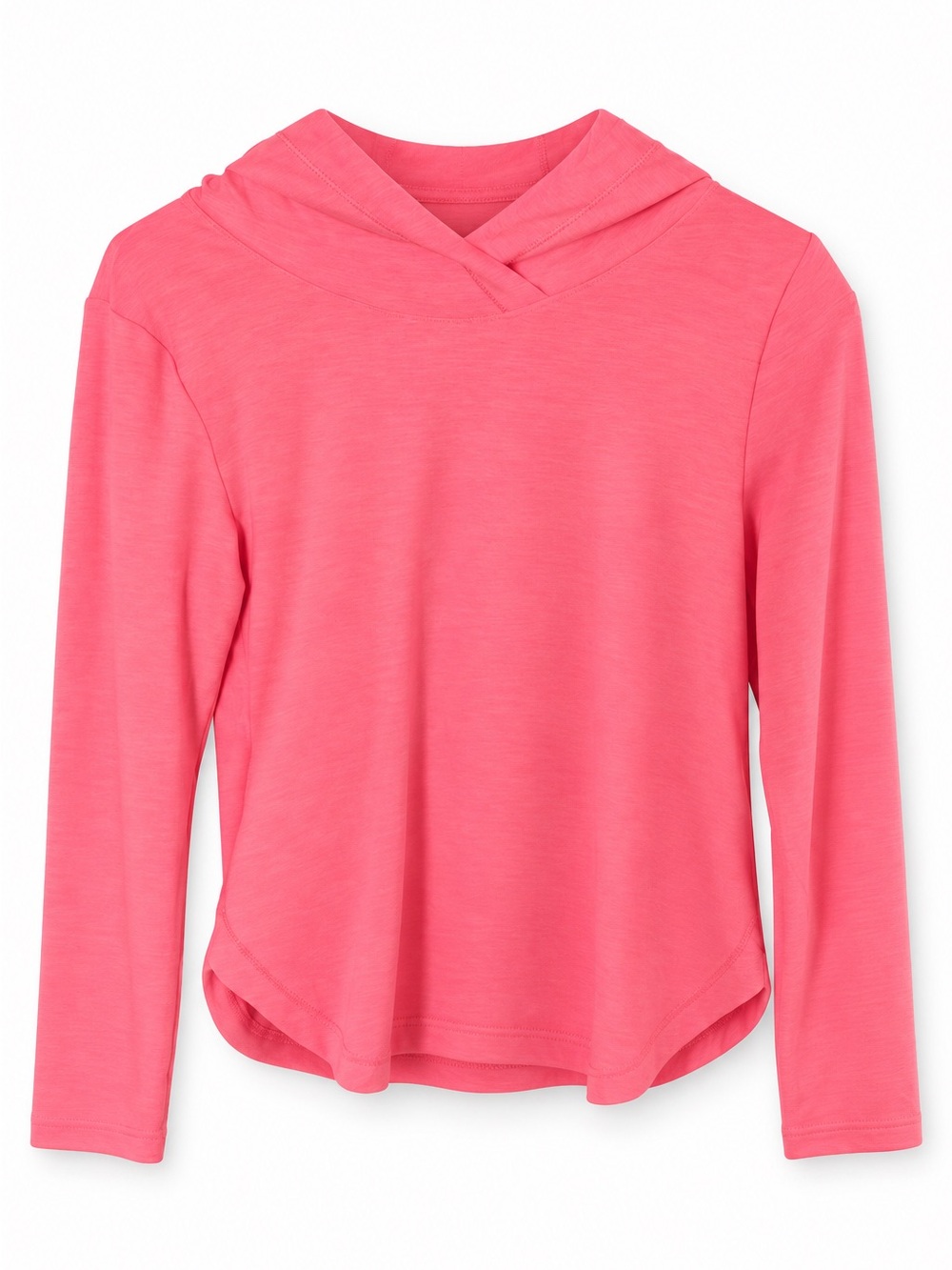 Southern Tide Girls' Coral Pink Hooded Long-Sleeve Top